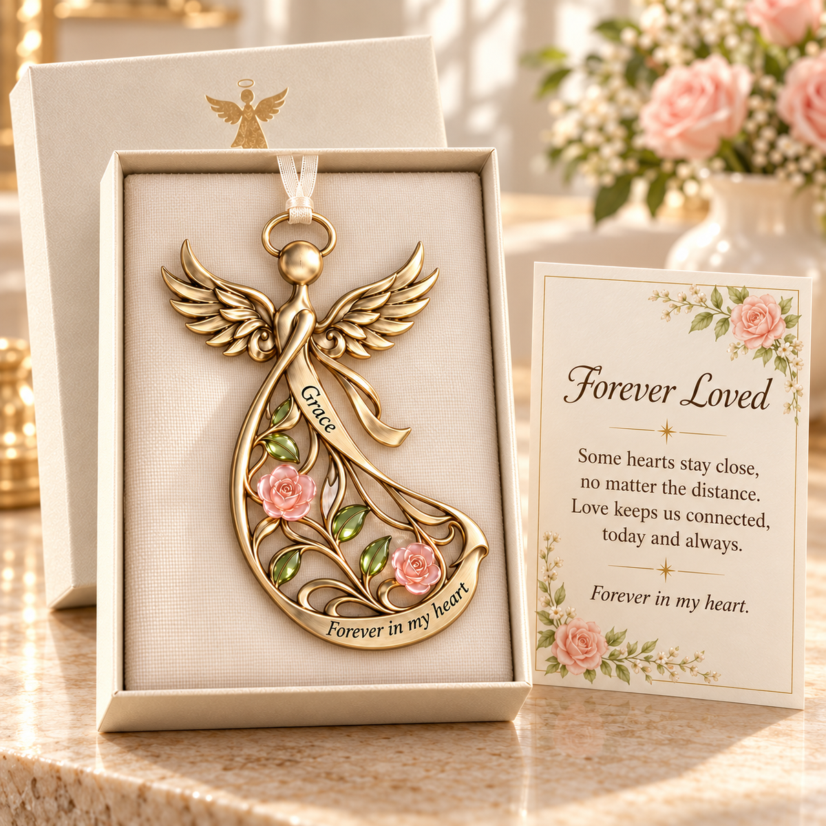 Personalized Guardian Angel Keepsake Ornament with Premium Gift Box & Card 👼✨