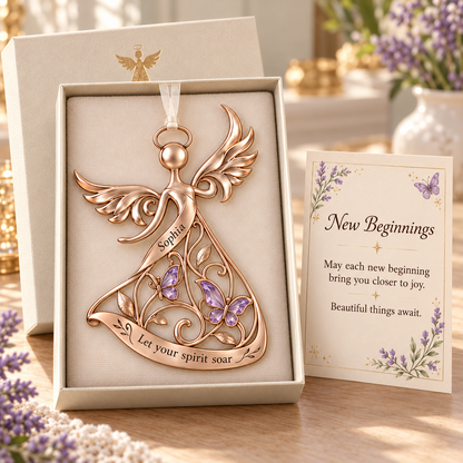 Personalized Guardian Angel Keepsake Ornament with Premium Gift Box & Card 👼✨