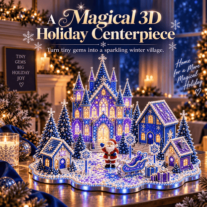 ✨🔥Magical Christmas Village 3D Gem Art DIY Kit
