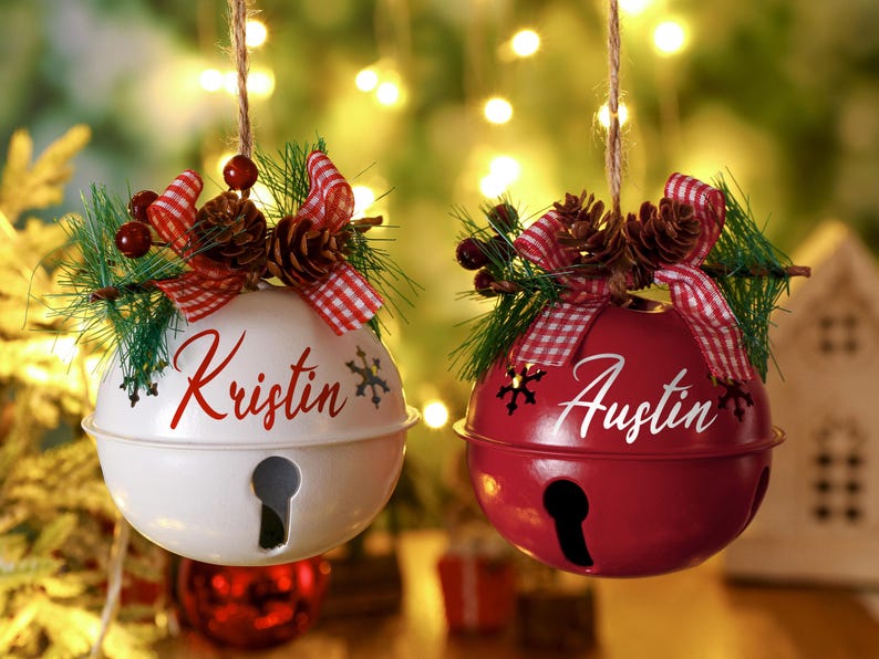 🎄 Personalized Rustic Jingle Bell Ornament 2026 | Custom Name Christmas Tree Decor 🎅