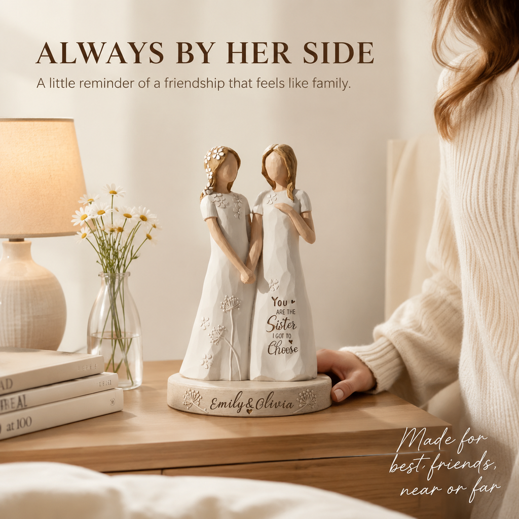 ✨ "You Are The Sister I Got To Choose" Custom Friendship Keepsake | Personalized Bestie Figurine 👯‍♀️