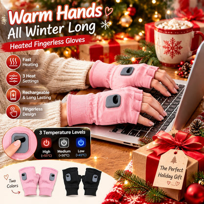 🥶Say Goodbye to the Cold!🤗Smart Thermostatic Heated Fingerless Gloves | Warm + Flexible + All-Day Cozy