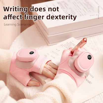 🥶Say Goodbye to the Cold!🤗Smart Thermostatic Heated Fingerless Gloves | Warm + Flexible + All-Day Cozy