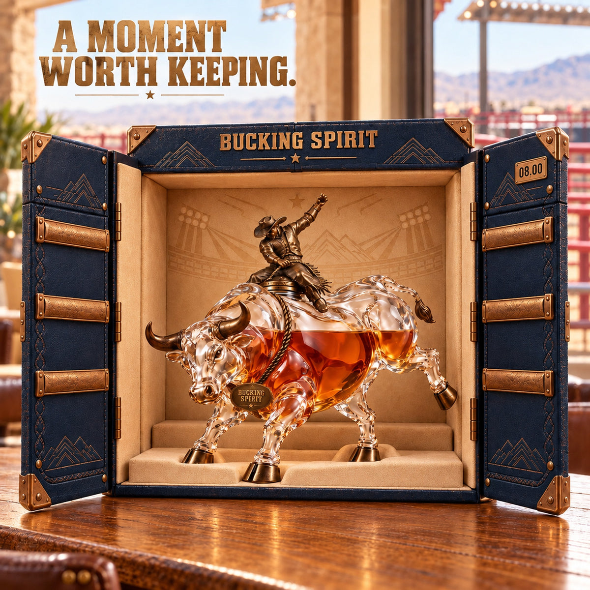 🤠 Bucking Spirit Bull Rider Whiskey Decanter — Las Vegas 2026 Limited Custom Edition