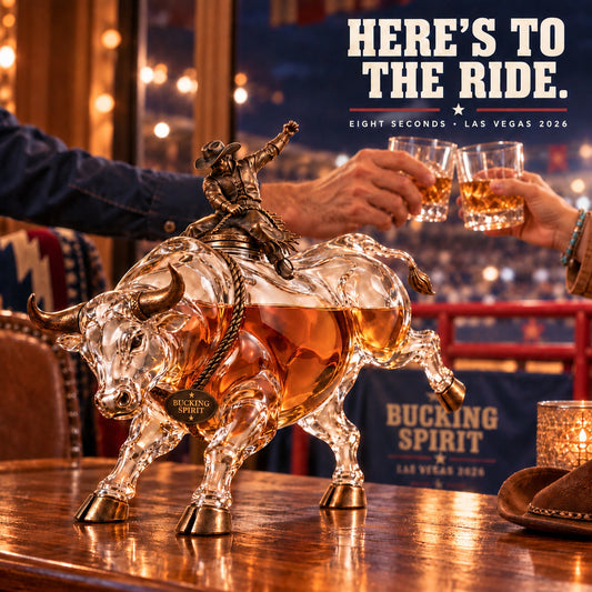 🤠 Bucking Spirit Bull Rider Whiskey Decanter — Las Vegas 2026 Limited Custom Edition