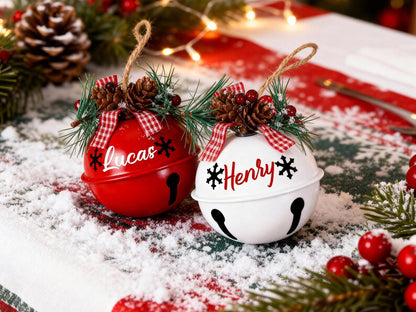 🎄 Personalized Rustic Jingle Bell Ornament 2026 | Custom Name Christmas Tree Decor 🎅