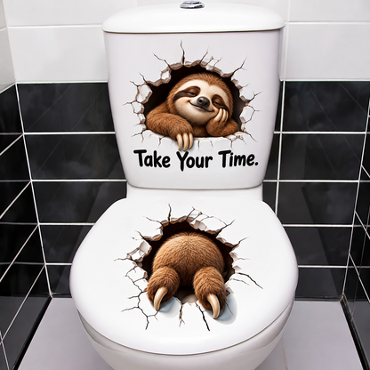 😂 Bathroom Buddies – Funny 3D Illusion Toilet Sticker Set