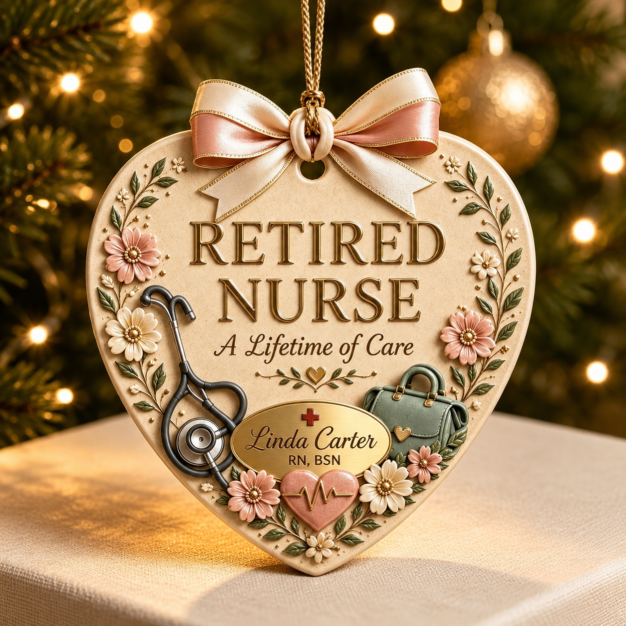 Custom Engraved Keepsake Pendant for Retiring Nurses
