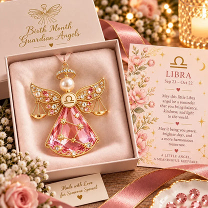 Christmas Zodiac Guardian Angel Keepsake | 12 Signs with Jewel-Toned Designs & Meaningful Gift Cards ✨