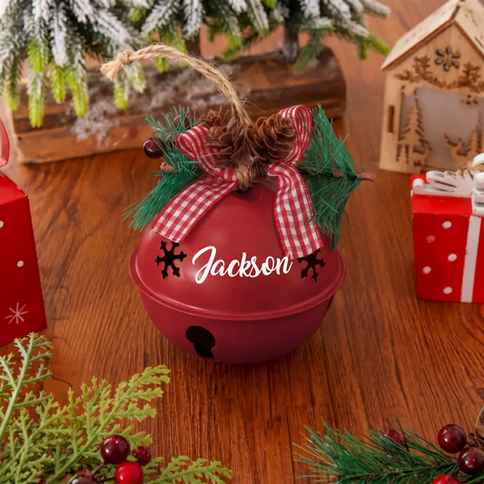 🎄 Personalized Rustic Jingle Bell Ornament 2026 | Custom Name Christmas Tree Decor 🎅