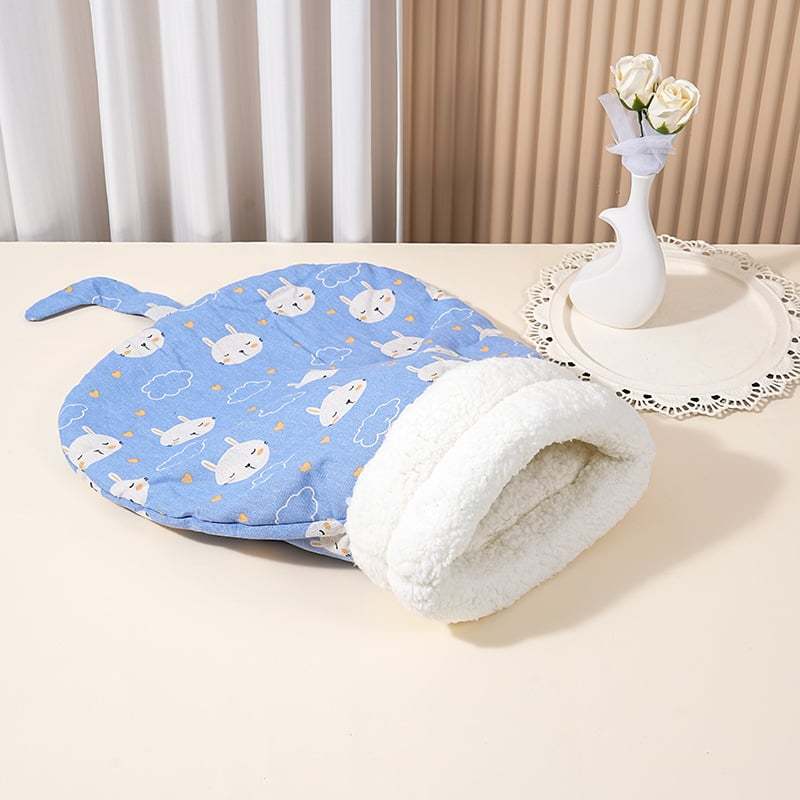 Viral Burrow Cat Sleep Sack | Fluffy Sherpa Cat Cave, Machine Washable, Winter Cozy Hideout for Cats & Tiny Puppies
