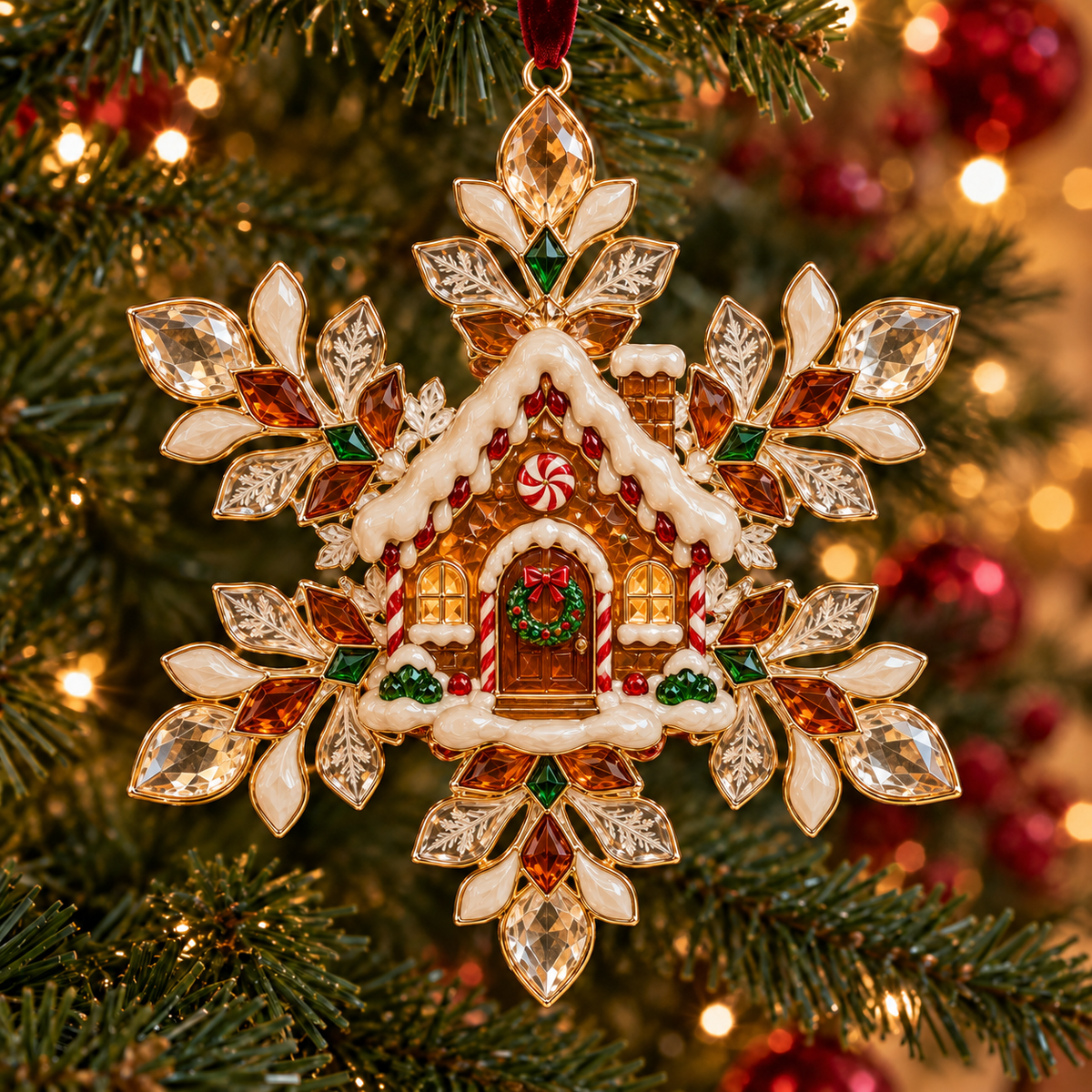 🎄 LIMITED TIME 50% OFF – ❄️ Crystal-Look Christmas Snowflake Ornaments