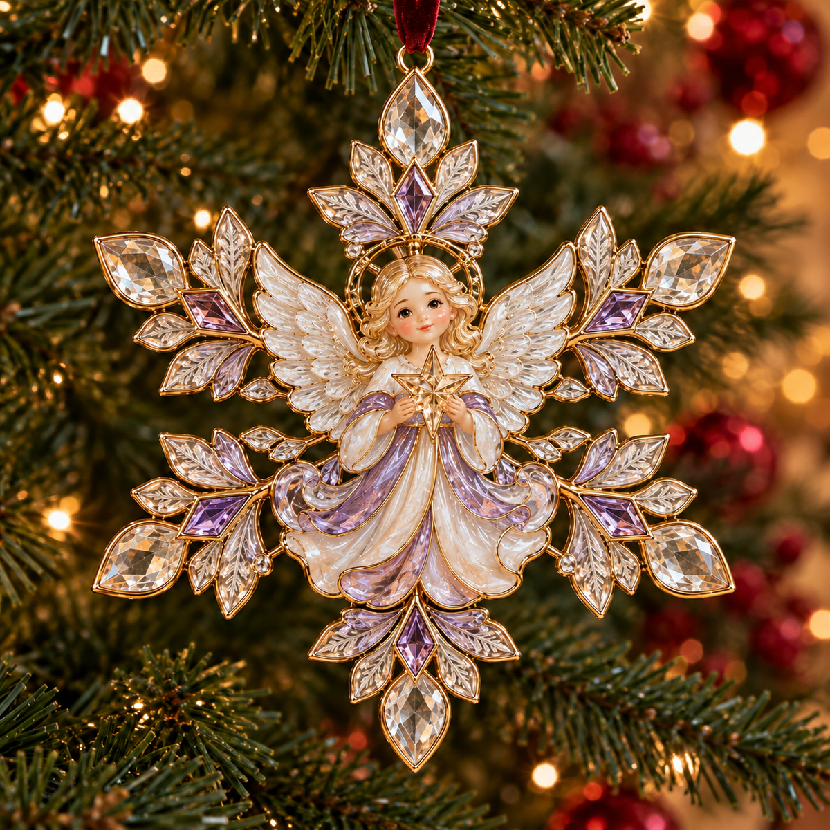 🎄 LIMITED TIME 50% OFF – ❄️ Crystal-Look Christmas Snowflake Ornaments