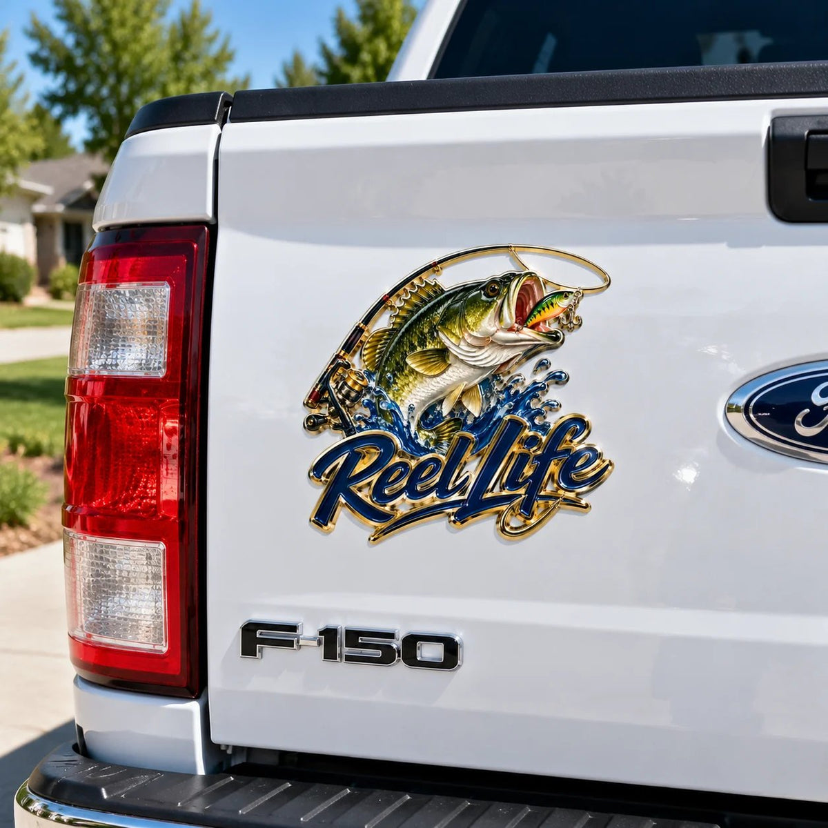 🎣 Last Day Promo: 50% OFF-Reel Life Bass Fishing Car Emblem | Waterproof • No Fade • No Rust • Magnet🧲