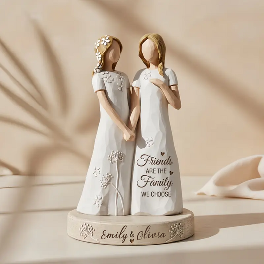 💖 Personalized "Soul Sisters" Keepsake Figurine - Friends Are The Family We Choose
