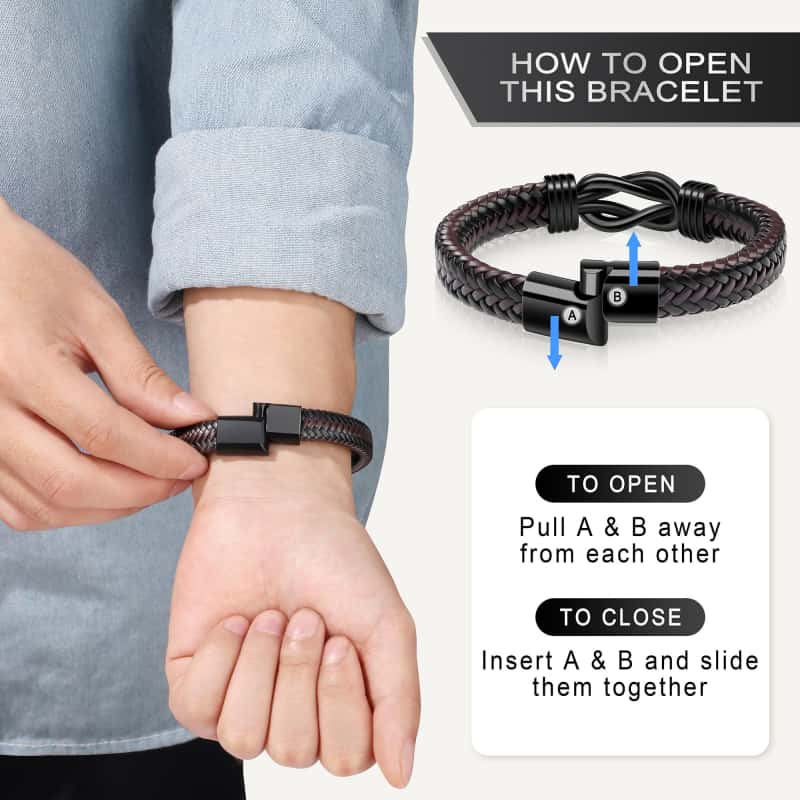 Personalized "To My Man" Infinity Knot Bracelet 🖤 The Gift He'll Actually Wear