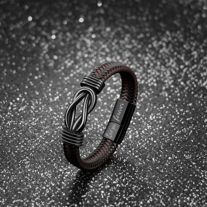 Personalized "To My Man" Infinity Knot Bracelet 🖤 The Gift He'll Actually Wear