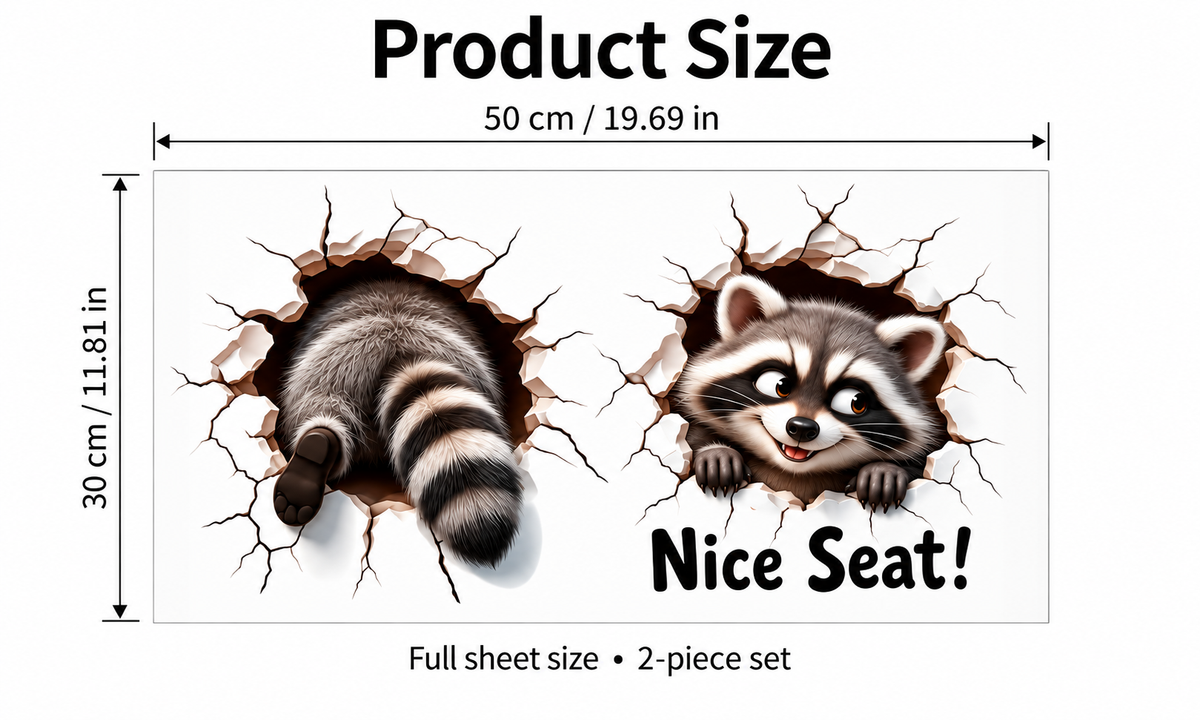 😂 Bathroom Buddies – Funny 3D Illusion Toilet Sticker Set