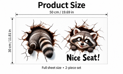 😂 Bathroom Buddies – Funny 3D Illusion Toilet Sticker Set