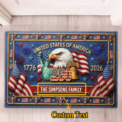 Personalized USA 250th Anniversary Welcome Mat