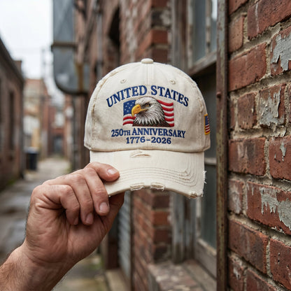 🧢 Personalized USA 250th Anniversary Distressed Cap