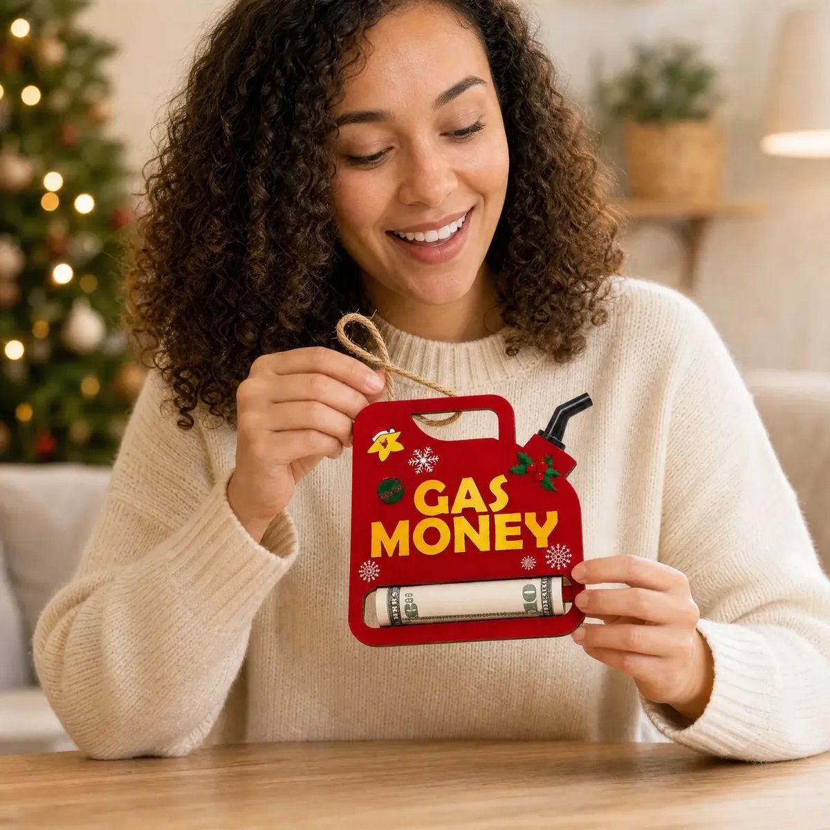 🔥HOT SALE 49% OFF - 🎄Christmas Gas Money Wooden Money Holder Set