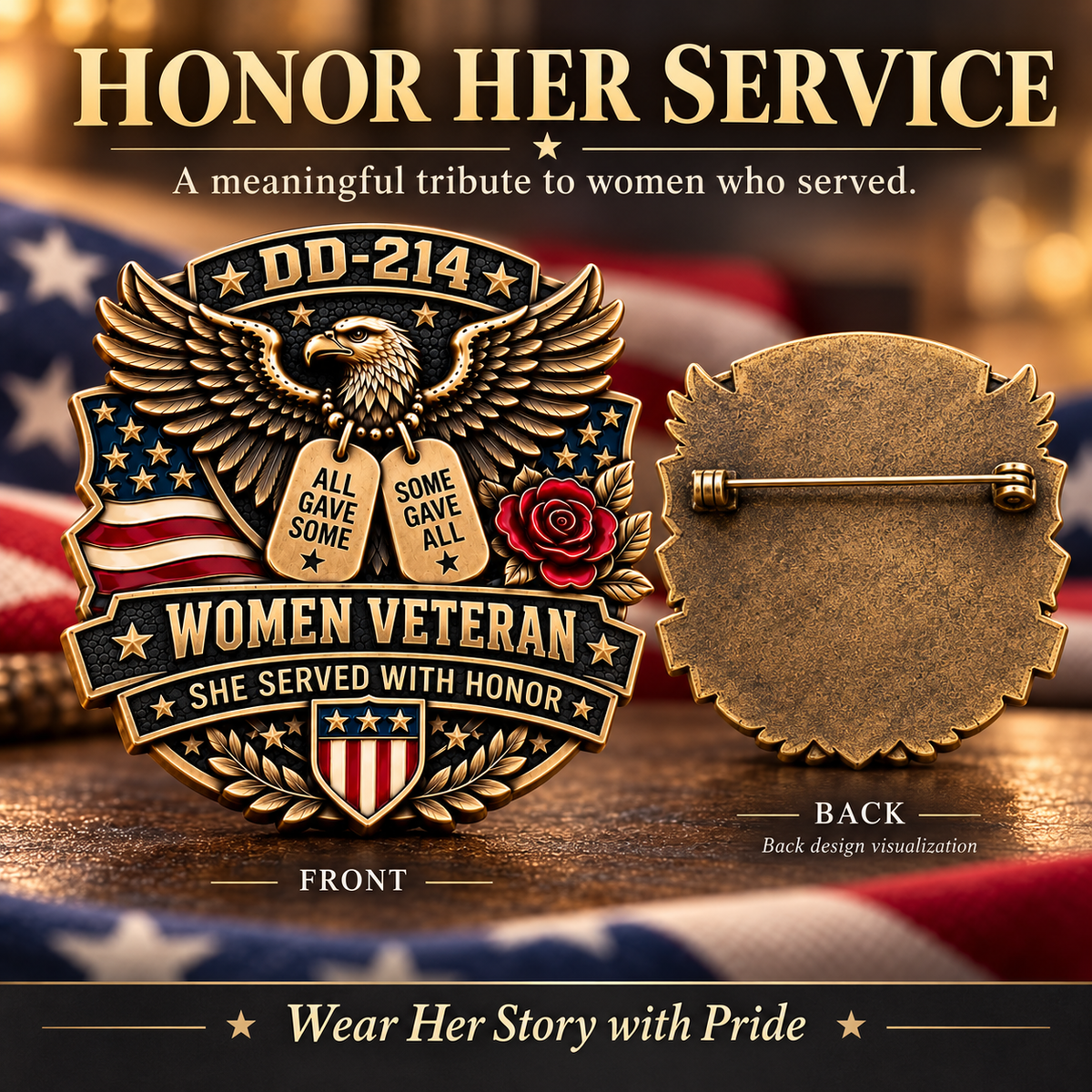 Veterans Day Honor Pin – A Tribute to Those Who Served