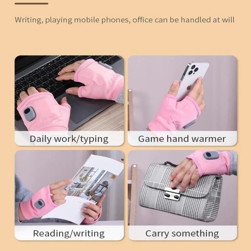 🥶Say Goodbye to the Cold!🤗Smart Thermostatic Heated Fingerless Gloves | Warm + Flexible + All-Day Cozy