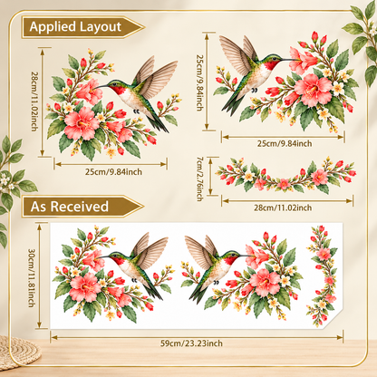 Last Day 50% OFF-Only$12.99🎁 Nature's Melody 3-Piece Floral & Bird Toilet Decal Set 🌸🐦 | Instant Bathroom Makeover