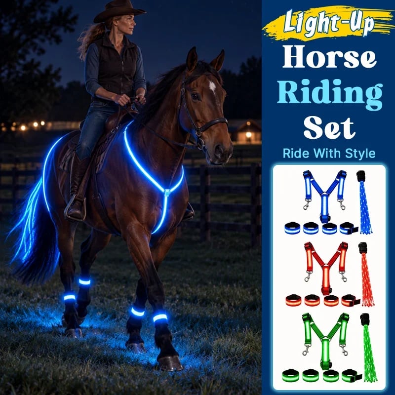 LAST DAY 50% OFF🐎Light-up Horse-riding Set – Glowing Fun for Little Riders! ✨