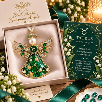 Christmas Zodiac Guardian Angel Keepsake | 12 Signs with Jewel-Toned Designs & Meaningful Gift Cards ✨