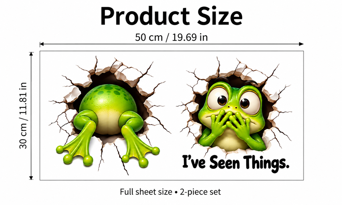 😂 Bathroom Buddies – Funny 3D Illusion Toilet Sticker Set