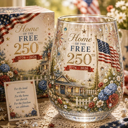 American 250th Bicentennial Commemorative Whiskey Glass