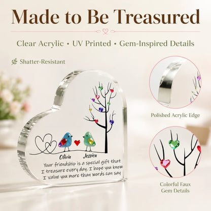Personalized "Tree of Life" Friendship Heart Plaque | Custom Bestie Desk Decor & Keepsake Gift 👯‍♀️💖