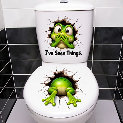 😂 Bathroom Buddies – Funny 3D Illusion Toilet Sticker Set