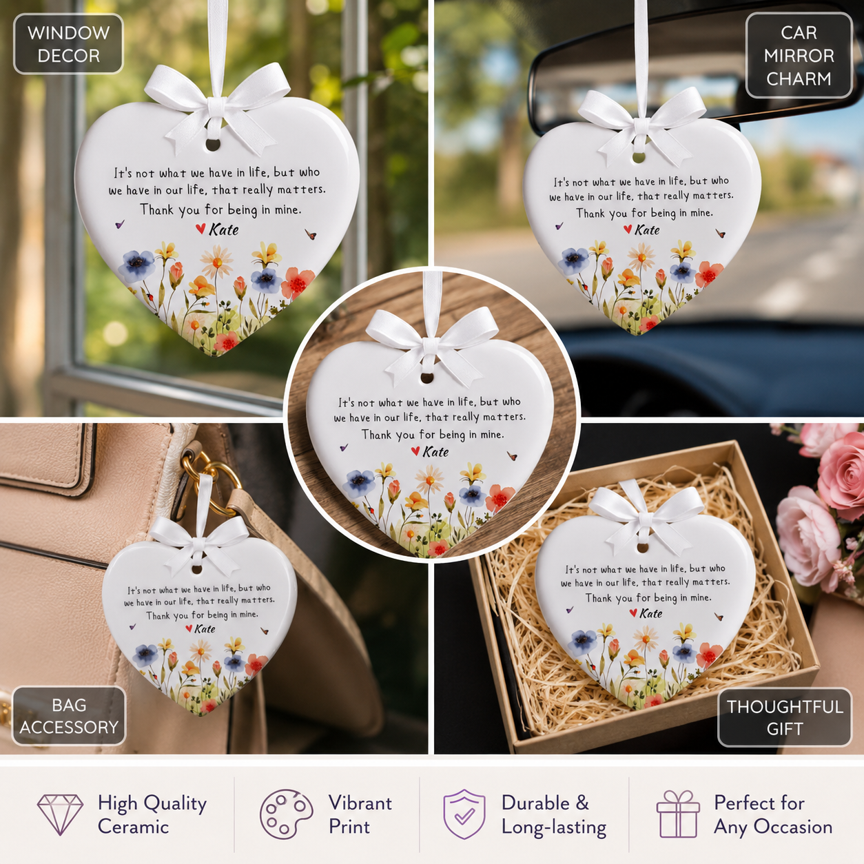 Personalized "Who We Have In Our Life" Heart Keepsake | Custom Friendship & Appreciation Gift ❤️
