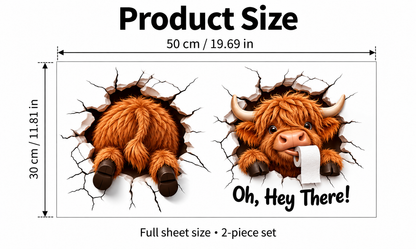😂 Bathroom Buddies – Funny 3D Illusion Toilet Sticker Set