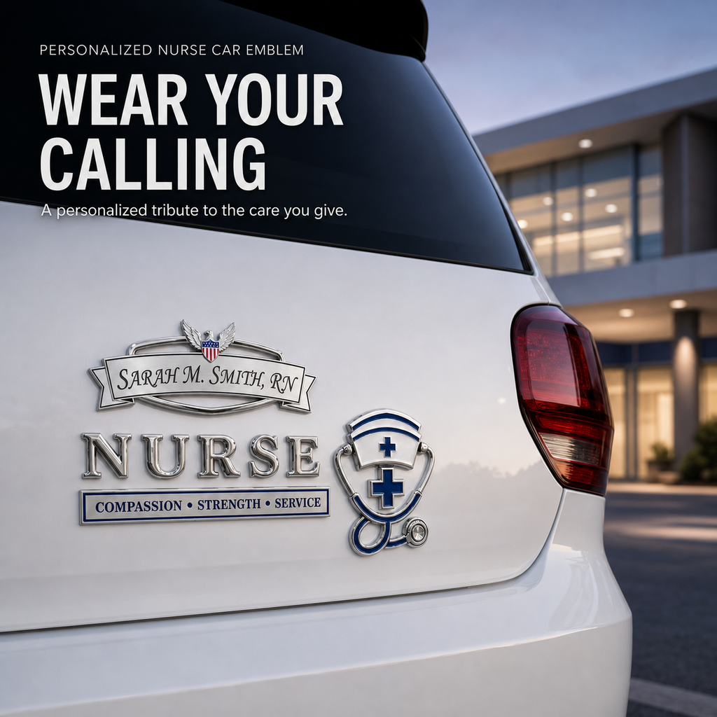Nurse Metal Emblem Badge – Customizable with Name & Title