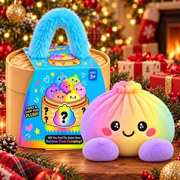 🥟Emotional Support Squishy Dumpling Plushie - Ultra-Soft Stress Relief Toy & Desk Pal✨
