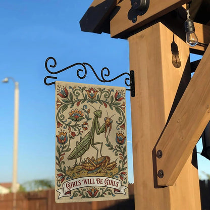 Attitude Revealed Garden Flag: "Girls Will Be Girls" Vintage Art Flag