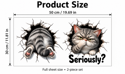 😂 Bathroom Buddies – Funny 3D Illusion Toilet Sticker Set