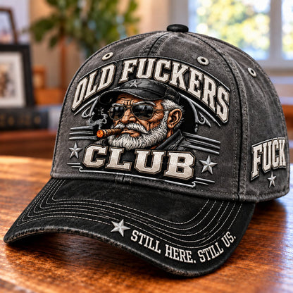 🧢 Old F*ckers Club Vintage Baseball Cap – Funny Gift for Men