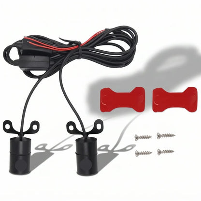 🔥 LAST DAY 50% OFF 🏍️ IP67 Waterproof & Dustproof Angel Wing Motorcycle LED Projector Lights (1 Pair)