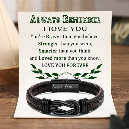 Personalized "To My Man" Infinity Knot Bracelet 🖤 The Gift He'll Actually Wear