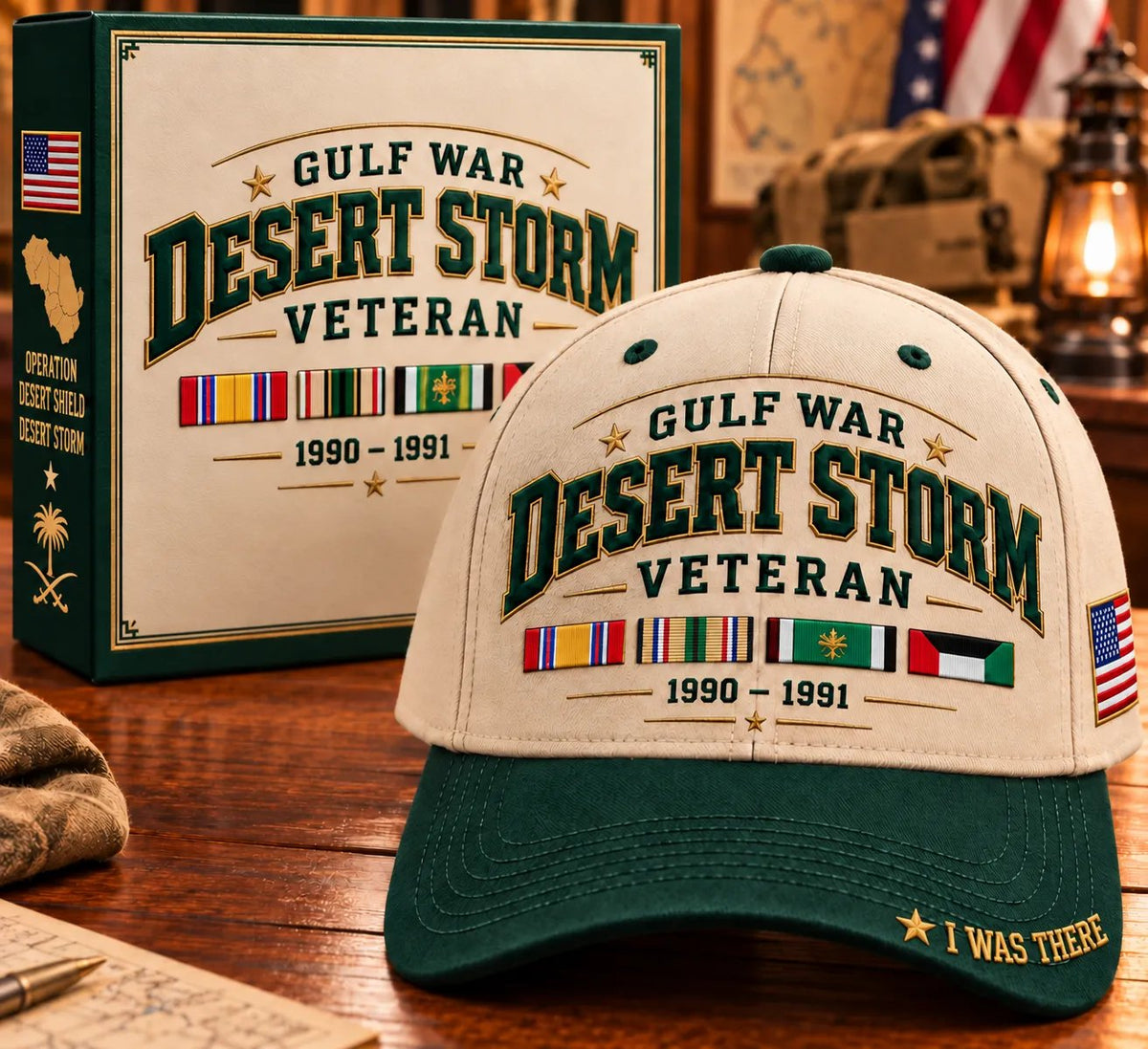 🇺🇸 Gulf War Veteran Embroidered Cap – For Those Who Were There 🎖️