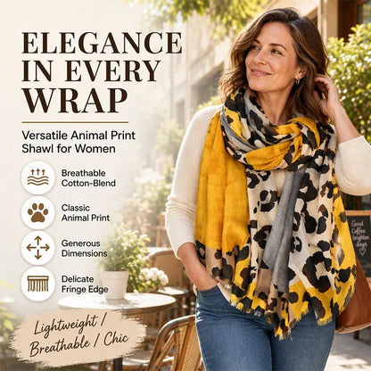 ✨🧣Versatile Lightweight Leopard Print Shawl Scarf