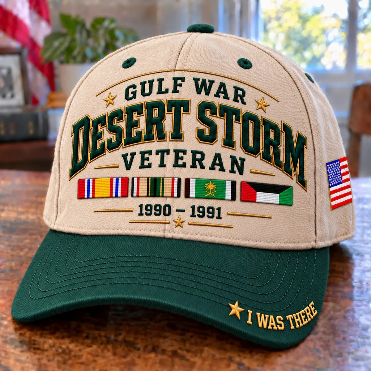 🇺🇸 Gulf War Veteran Embroidered Cap – For Those Who Were There 🎖️