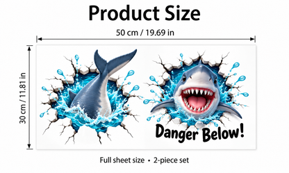 😂 Bathroom Buddies – Funny 3D Illusion Toilet Sticker Set