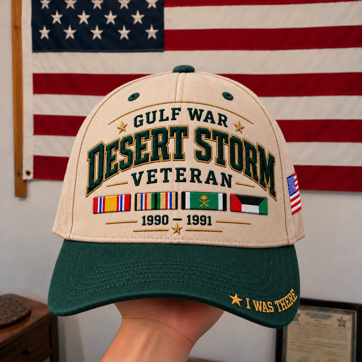🇺🇸 Gulf War Veteran Embroidered Cap – For Those Who Were There 🎖️