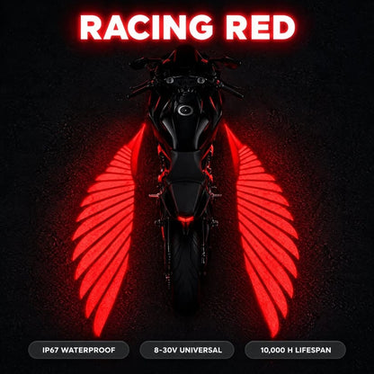 🔥 LAST DAY 50% OFF 🏍️ IP67 Waterproof & Dustproof Angel Wing Motorcycle LED Projector Lights (1 Pair)